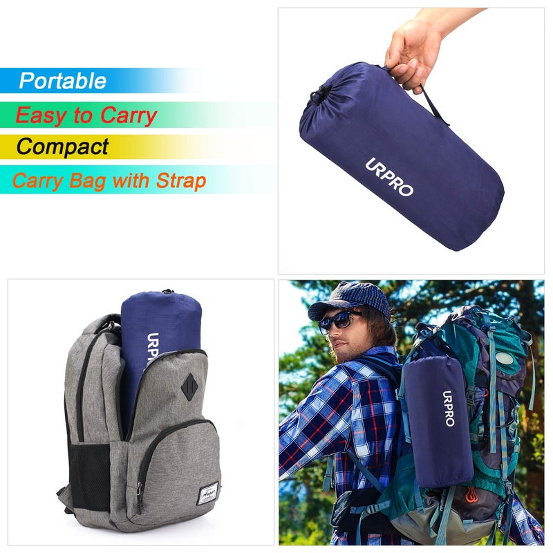 URPRO Waterproof Warm Fleece Outdoor Blanket Extra Large Lightweight Portable with Carry Bag for Stadium, Picnic, Camping, Beach, Dogs, Sofa Blue - Image 5